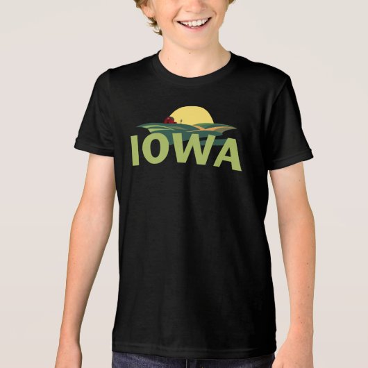 Iowa Verenigde Staten Tri-Blend Shirt (Voorkant)