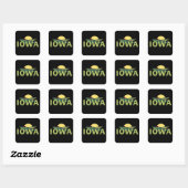 Iowa Verenigde Staten Vierkante Sticker (Vel)