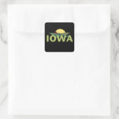 Iowa Verenigde Staten Vierkante Sticker (Tas)