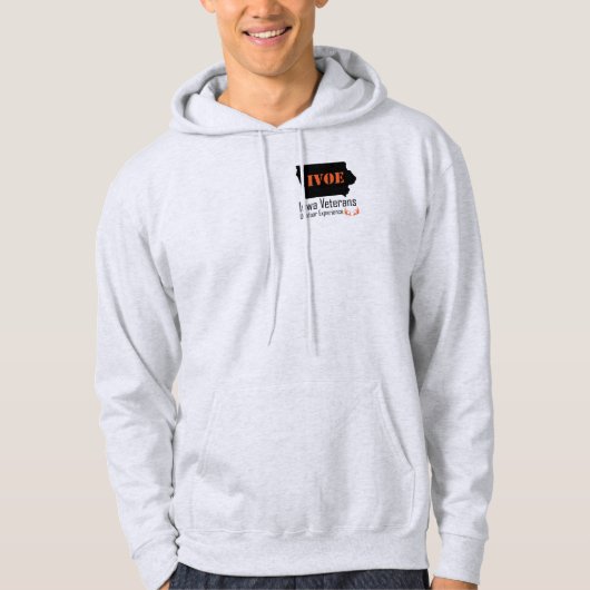 Iowa Veterans Outdoor Experience Mannen Hoodie (Voorkant)