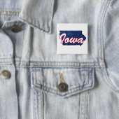 Iowa Vierkante Button 5,1 Cm (In situ)