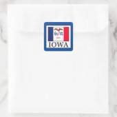 Iowa Vierkante Sticker (Tas)
