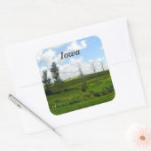 Iowa Vierkante Sticker (Envelop)