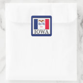 Iowa Vierkante Sticker (Tas)