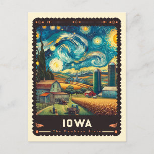Iowa   Vincent van Gogh geïnspireerd Briefkaart