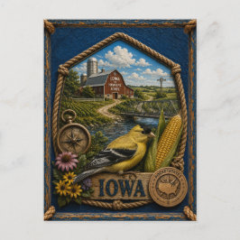 Iowa Vintage Reisansichtkaart Briefkaart