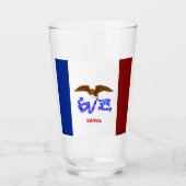 Iowa vlag glas (Voorkant)