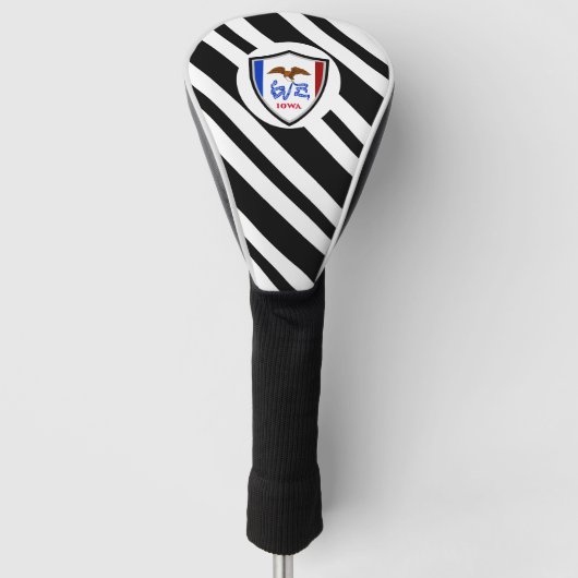 Iowa vlag golfheadcover (Voorkant)