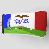 Iowa vlag golfheadcover (Voorkant)