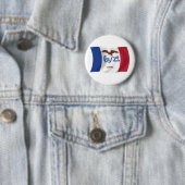 Iowa Vlag Knop Ronde Button 5,7 Cm (In situ)