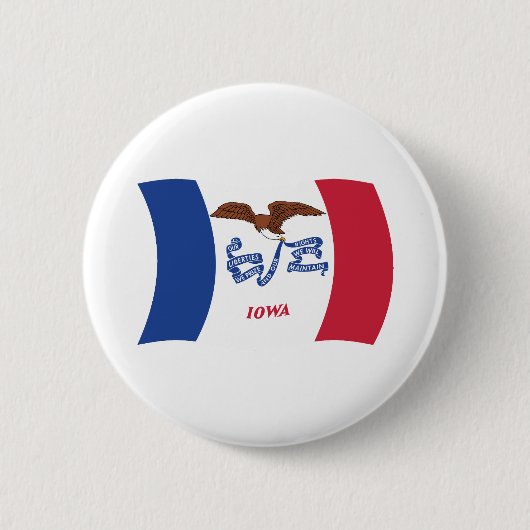 Iowa Vlag Knop Ronde Button 5,7 Cm (Voorkant)