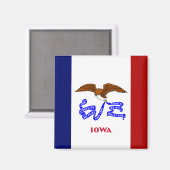 Iowa vlag magneet (Voorkant / Achterkant)