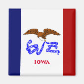 Iowa vlag magneet (Voorkant)