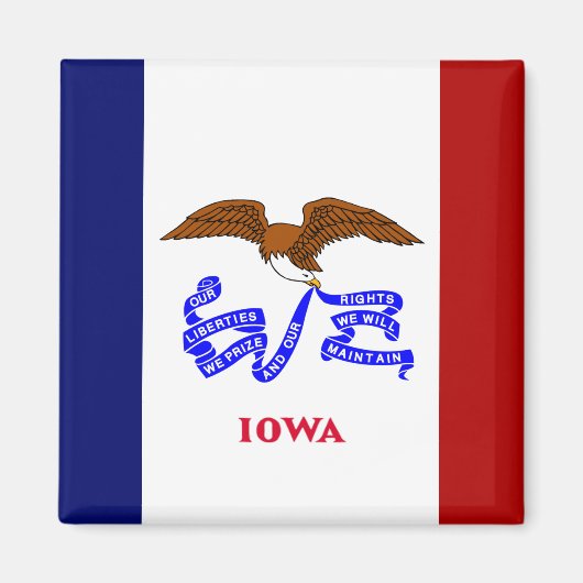 Iowa vlag magneet (Voorkant)