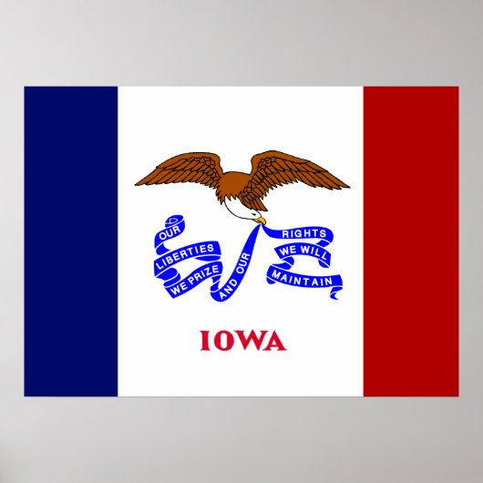 Iowa vlag poster (Voorkant)