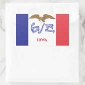 IOWA-vlag - Rechthoekige Sticker (Tas)
