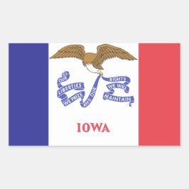 IOWA-vlag - Rechthoekige Sticker