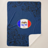 Iowa vlag sherpa deken (Voorkant)