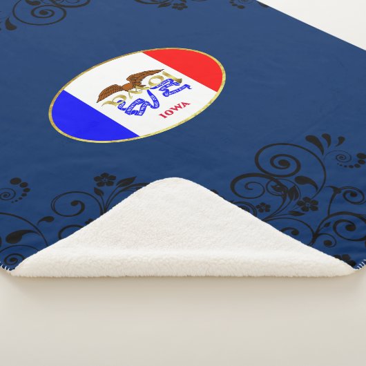 Iowa vlag sherpa deken (3/4)
