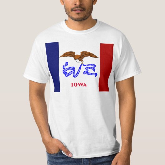 Iowa vlag t-shirt (Voorkant)