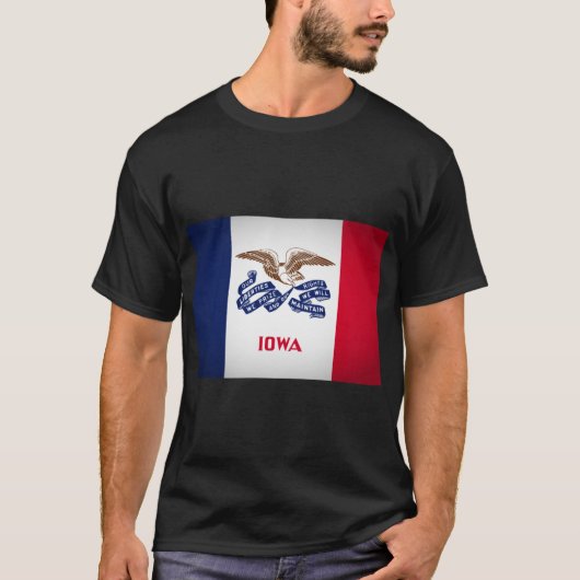 Iowa Vlag van Staat Oversized T-shirt (Voorkant)