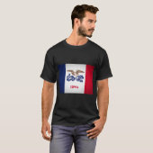 Iowa Vlag van Staat Oversized T-shirt (Voorkant volledig)