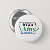 Iowa voor Amy Ronde Button 5,7 Cm (Voorkant /achterkant)