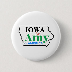 Iowa voor Amy Ronde Button 5,7 Cm