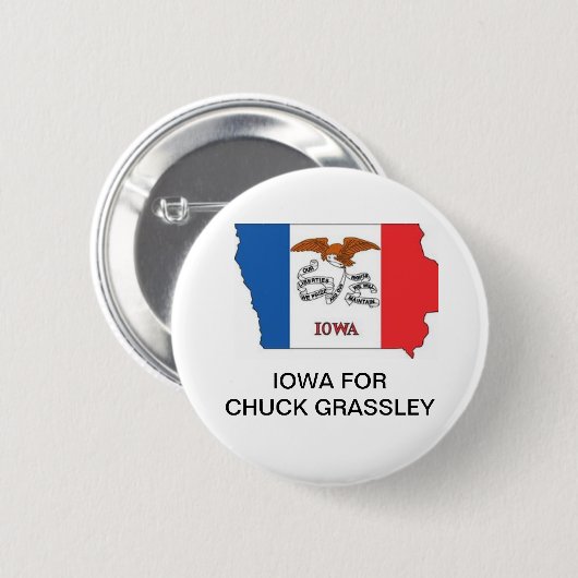 IOWA voor CHUCK GRASSLEY SENATE Button (Voorkant /achterkant)