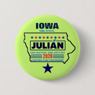Iowa voor Julian Castro 2020 Ronde Button 5,7 Cm