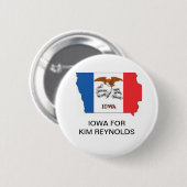 IOWA voor KIM REYNOLDS GOVERNOR Button (Voorkant /achterkant)