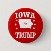 IOWA VOOR TRUMP RONDE BUTTON 5,7 CM (Voorkant)