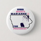 Iowa Wants Marianne Williamson 2020 Ronde Button 5,7 Cm (Voorkant)