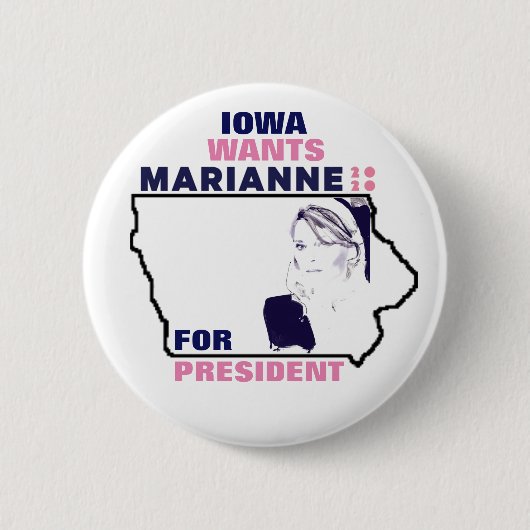Iowa Wants Marianne Williamson 2020 Ronde Button 5,7 Cm (Voorkant)