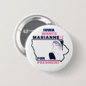 Iowa Wants Marianne Williamson 2020 Ronde Button 5,7 Cm (Voorkant /achterkant)