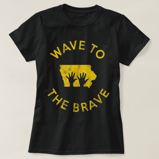 Iowa Wave to the Brave Football Childrens Hospital T-shirt (Design voorkant)