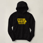 Iowa Wave to the Brave Stencil Letter Black Gold B Hoodie (Design voorkant)
