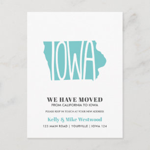 IOWA We hebben New address New Home verplaatst Briefkaart
