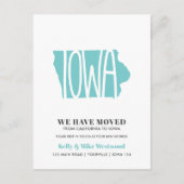 IOWA We hebben New address New Home verplaatst Briefkaart (Voorkant)