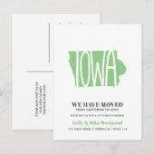 IOWA We zijn verhuisd Nieuw adres Nieuw Thuis   Briefkaart (Voorkant / Achterkant)