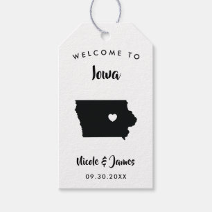 Iowa Wedding Welkomsttas Labels voor hotelgasten Cadeaulabel