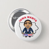 Iowa wil Andrew Yang 2020 Ronde Button 5,7 Cm (Voorkant /achterkant)