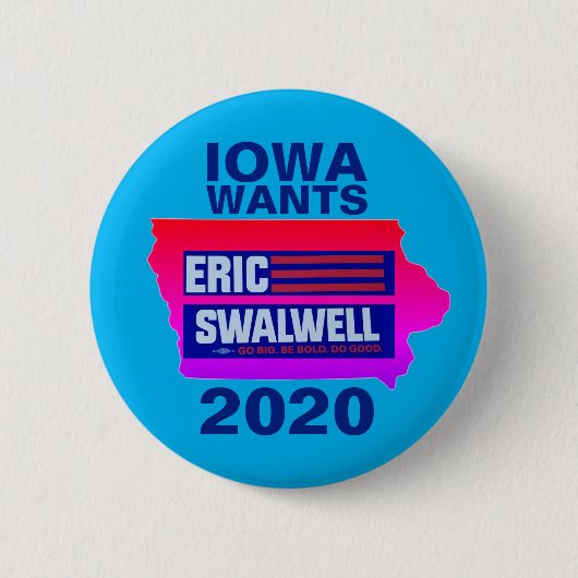Iowa wil Eric Swalwell Ronde Button 5,7 Cm (Voorkant)