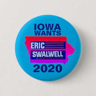 Iowa wil Eric Swalwell Ronde Button 5,7 Cm
