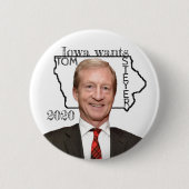 Iowa wil Tom Steyer 2020 Ronde Button 5,7 Cm (Voorkant)