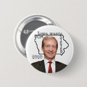 Iowa wil Tom Steyer 2020 Ronde Button 5,7 Cm (Voorkant /achterkant)
