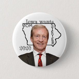 Iowa wil Tom Steyer 2020 Ronde Button 5,7 Cm