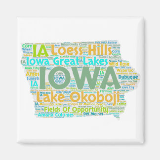 Iowa Word Cloud Magneet