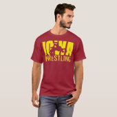 Iowa Wrestling Freestyle Wrestler geeft de staat T-shirt (Voorkant volledig)