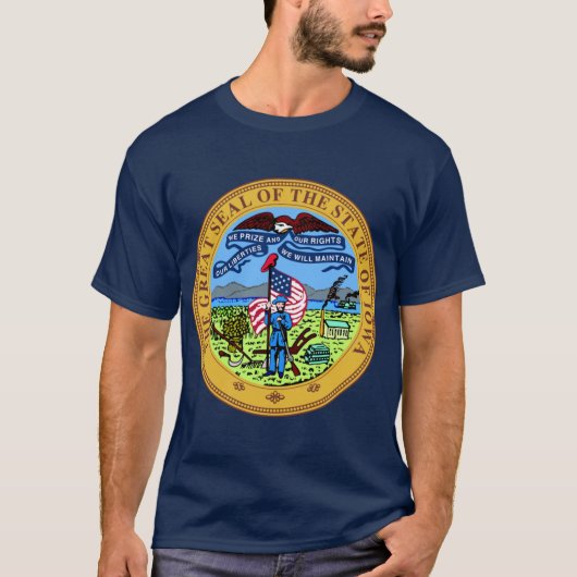Iowa zegel van de staat t-shirt (Voorkant)